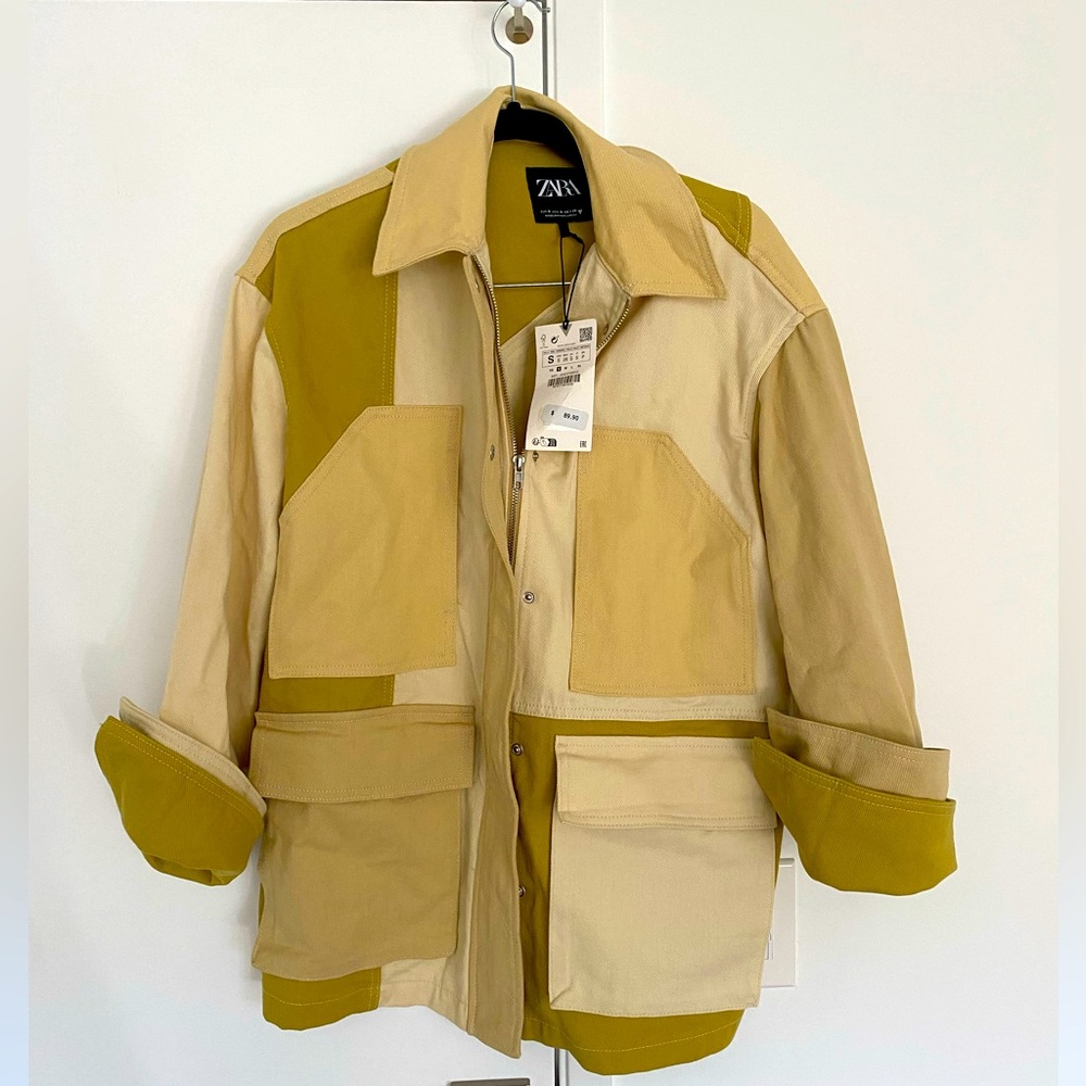 Zara LIMITED EDITION patchwork utility jacket